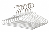 Metall-Kleiderbügel 840er, Weiß, 10er-Set, Produktfoto freigestellt