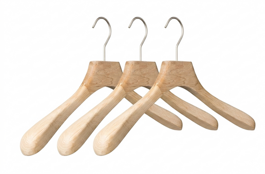 Wandgarderobe Noa – 3-teiliges Haken-Set aus Eiche, silber matt, freigestellt