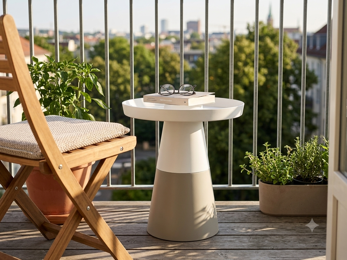 T-Form Beistelltisch CAPATA – Sofa-, Laptop- & Gartentisch für Lounge & Balkon